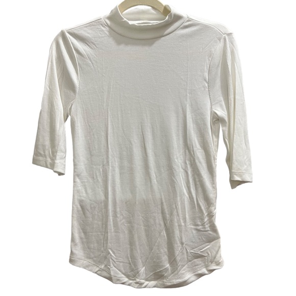 GAP Mini Rib Mockneck T-Shirt - Picture 3 of 7